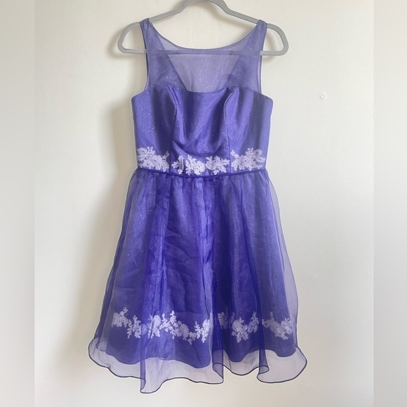 Disney Fairytale Weddings Purple Tulle Embroidered Dress Princess Fairycore - Picture 1 of 14